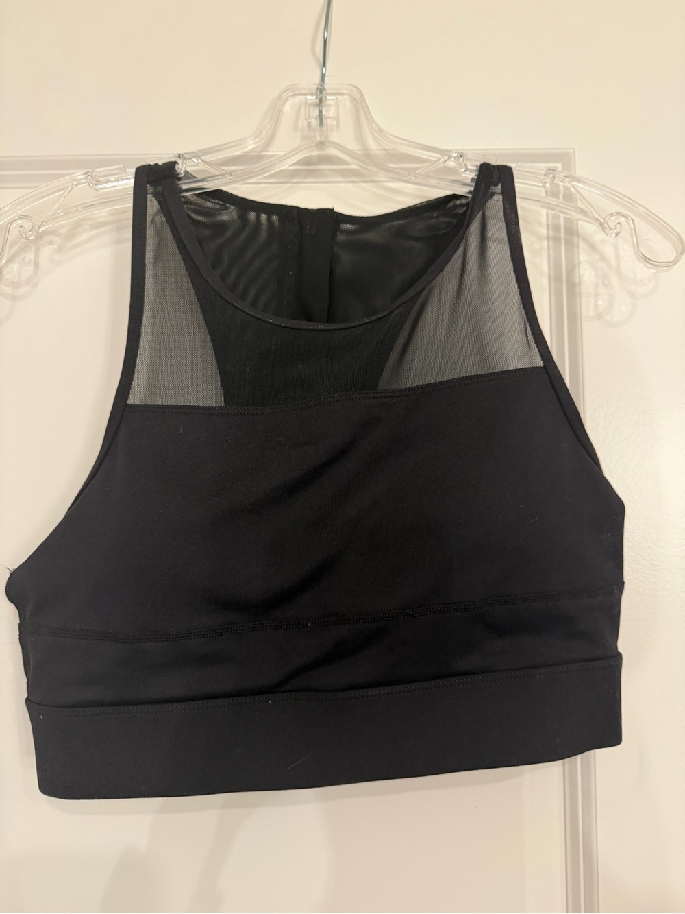 Black Mesh-Panel Zyia Sports Bra